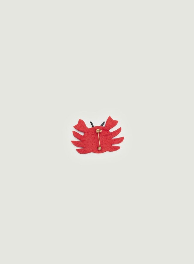 Nice Things - Crab Brooch - Intense Red