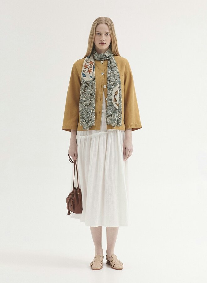 Nice Things - Foulard Aegean Sea Print - Ecru