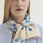 Nice Things - Dots & Logo Foulard - Medium Blue