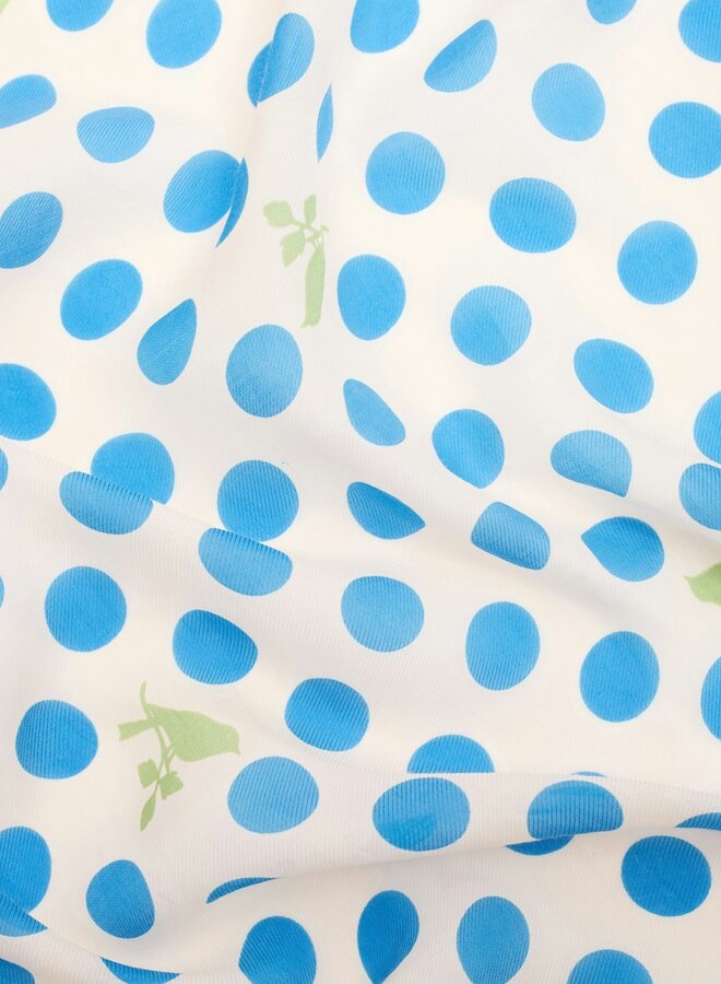 Nice Things - Dots & Logo Foulard - Medium Blue