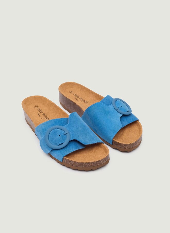 Nice Things - Bio Wedge Split Leather - Azure Blue