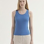 Nice Things - Basic Rib Tank Top - Medium Blue