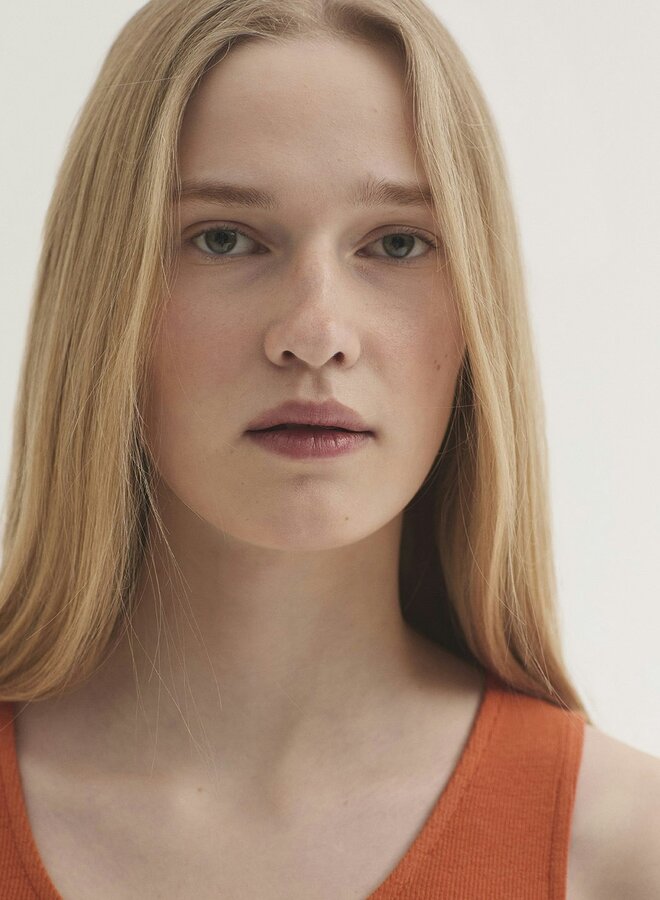 Nice Things - Basic Rib Tank Top - Intense Rust