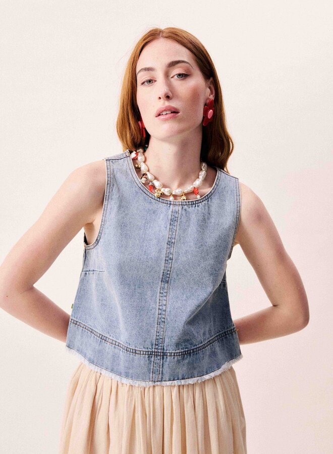 FRNCH - Top Aqualina - Bleu Jean
