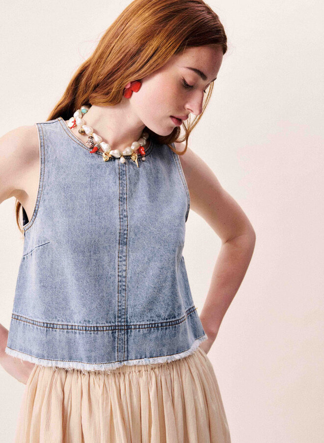 FRNCH - Top Aqualina - Bleu Jean