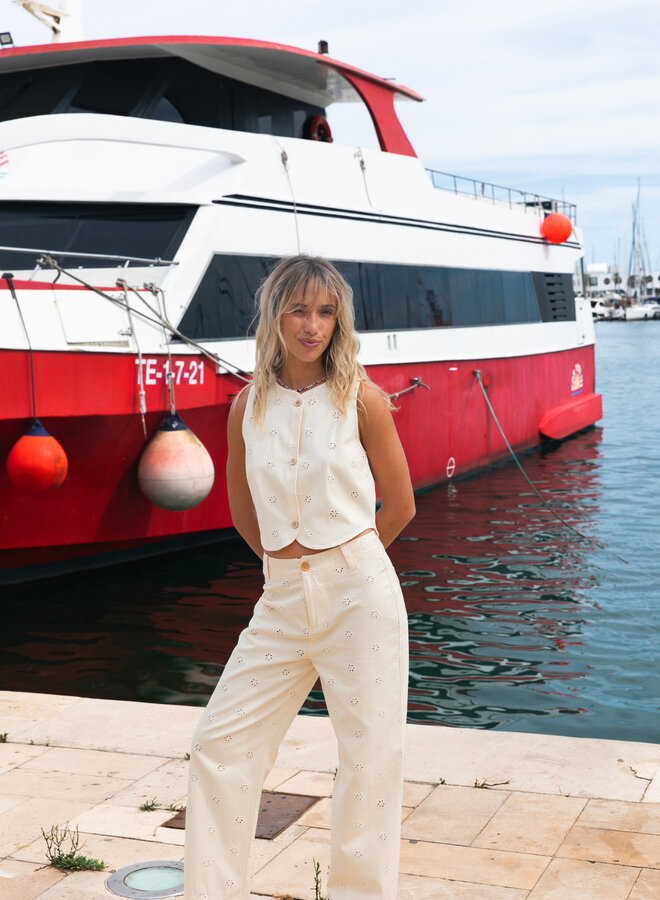 Laure+Max - Pantalon Palot - Broderie Flor