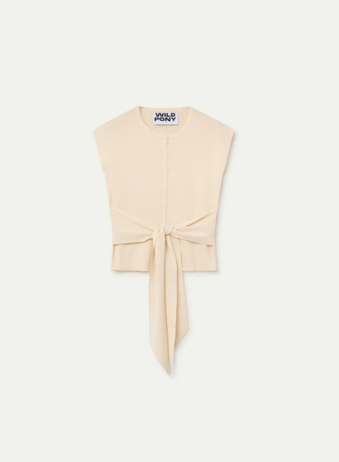 Wild Pony - Button Up Top - Ecru