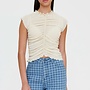 Wild Pony - Ruched T-Shirt - Ecru