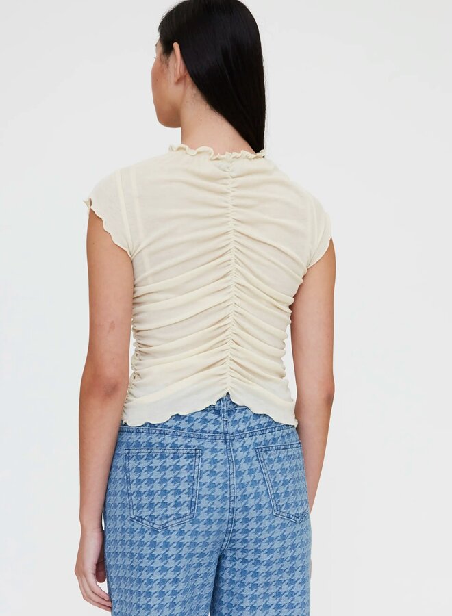 Wild Pony - Ruched T-Shirt - Ecru