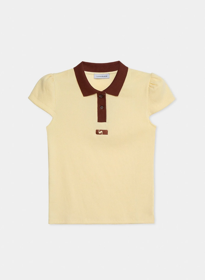 LAAGAM - Erya Polo T-Shirt - Butter