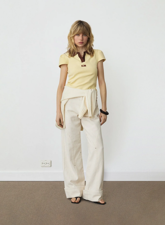 LAAGAM - Erya Polo T-Shirt - Butter