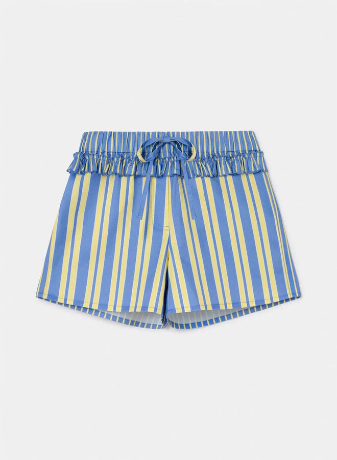 LAAGAM - Caos Poplin Boxer Pants - Blue