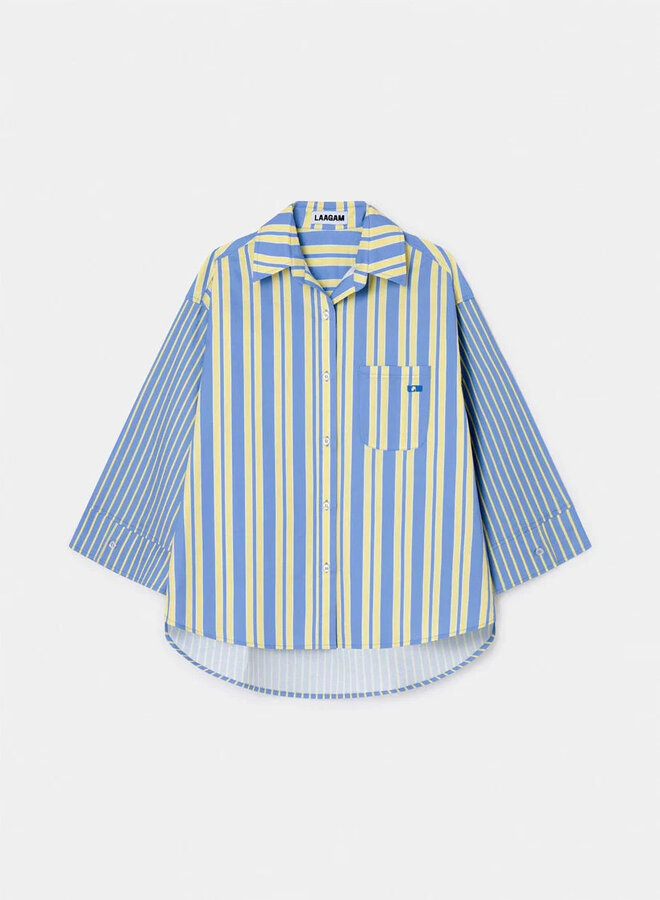 LAAGAM - Caos Poplin Shirt - Blue