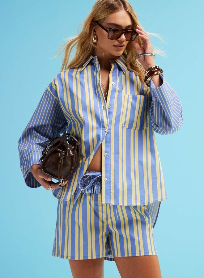 LAAGAM - Caos Poplin Shirt - Blue