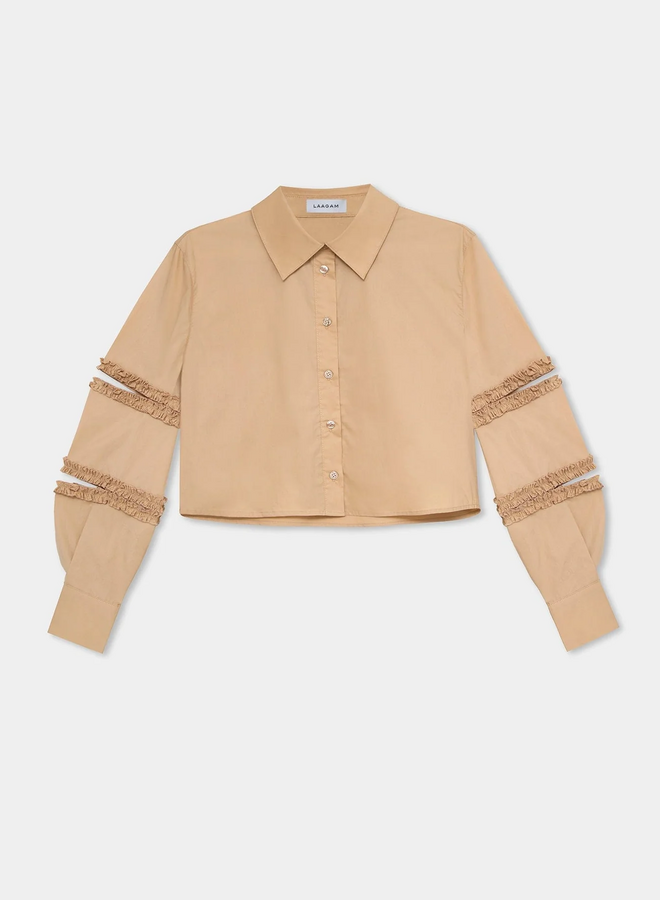 LAAGAM - Muna Cut-Out Shirt - Sand