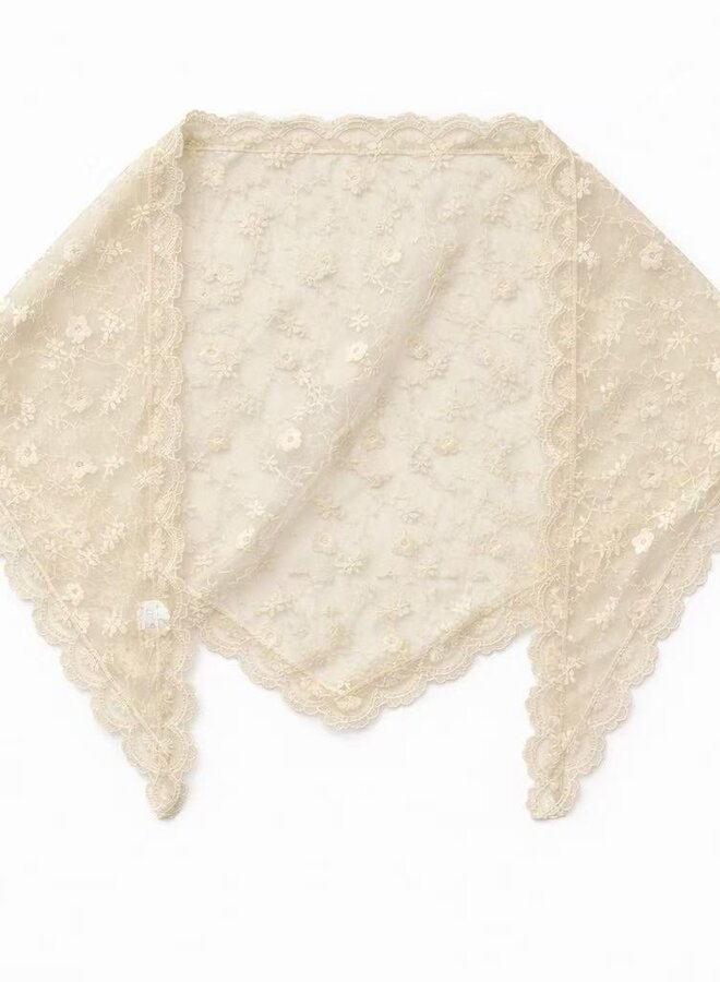 Lace Scarf - Beige