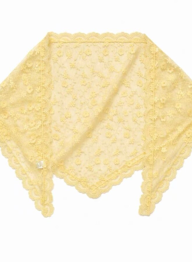 Lace Scarf - Yellow