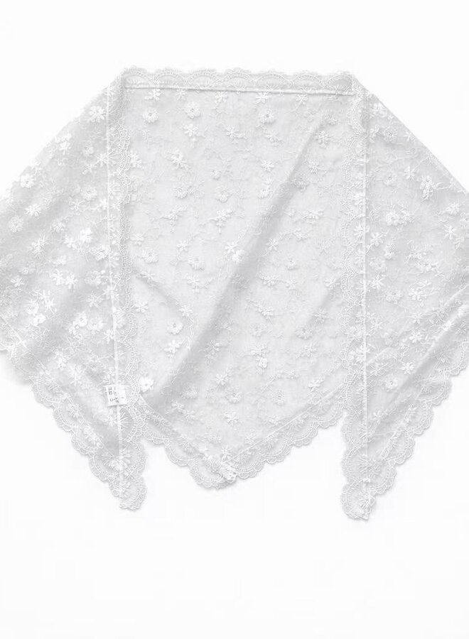 Lace Scarf - White