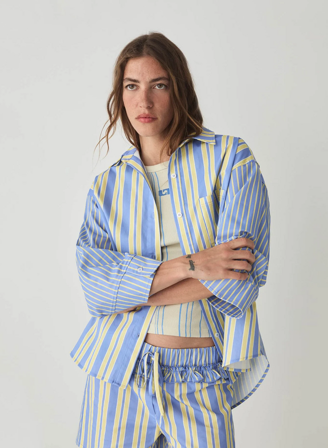 LAAGAM - Caos Poplin Shirt - Blue