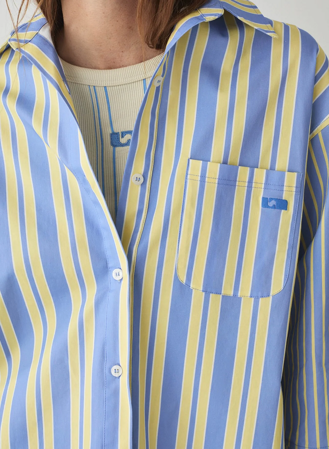 LAAGAM - Caos Poplin Shirt - Blue