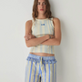 LAAGAM - Caos Poplin Boxer Pants - Blue