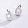 Lucy - Earrings Buttoned - Silver