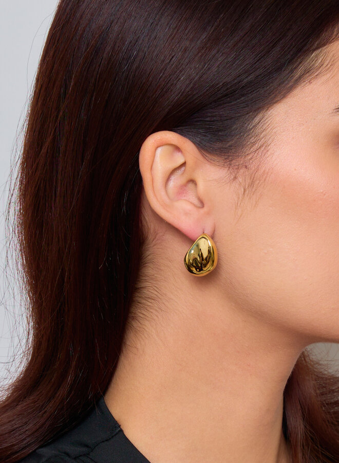 Lucy - Earrings Buttoned - Gold