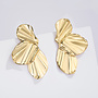 Lucy - Earrings Flower Pedal - Gold
