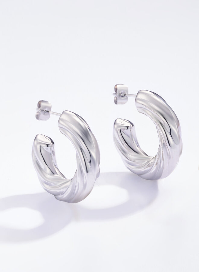 Lucy - Earring Pretzel - Silver