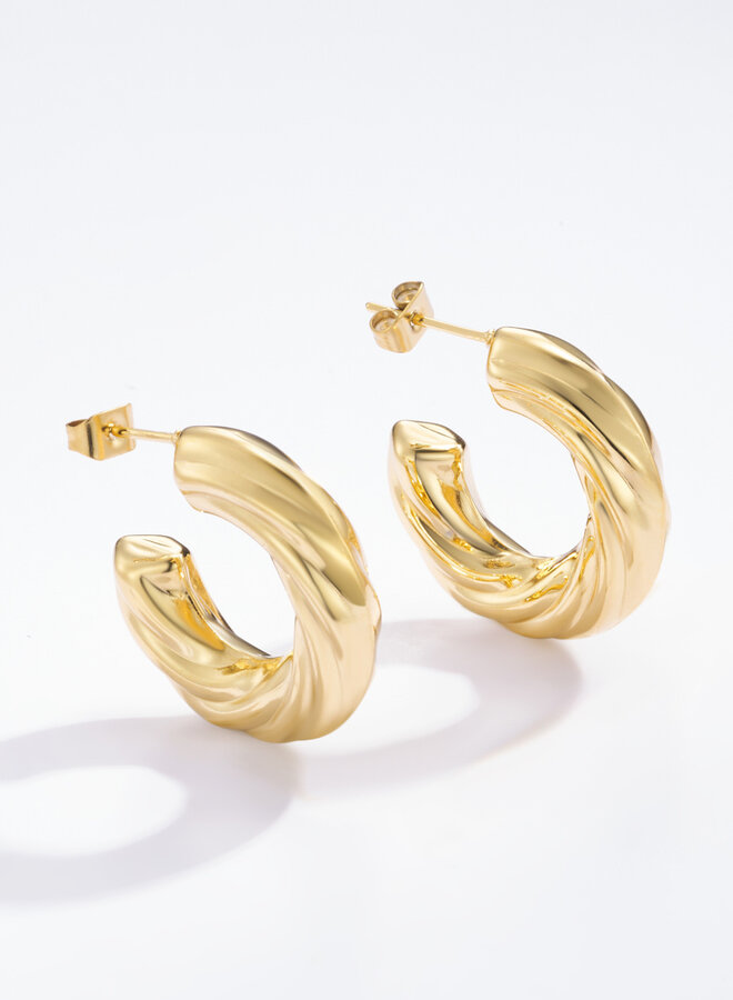 Lucy - Earring Pretzel - Gold