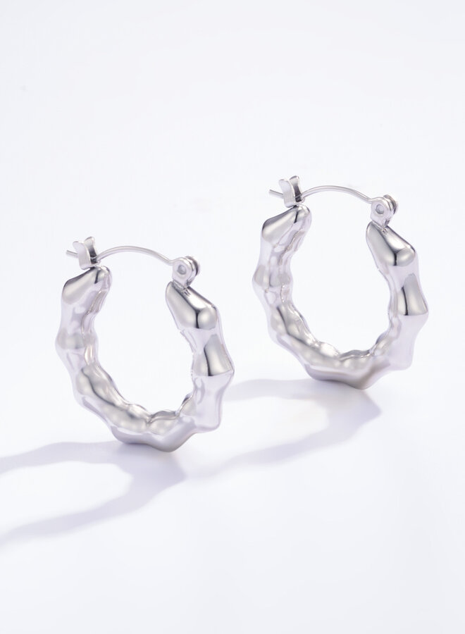 Lucy - Earrings Billie Hoops - Silver