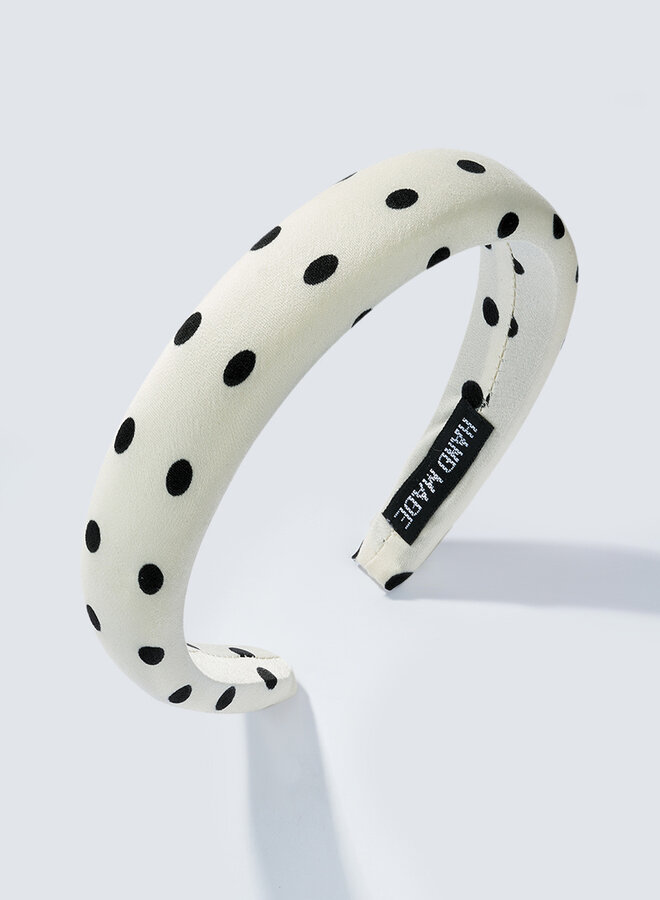Lucy - Headband Polka Dot - Blanc