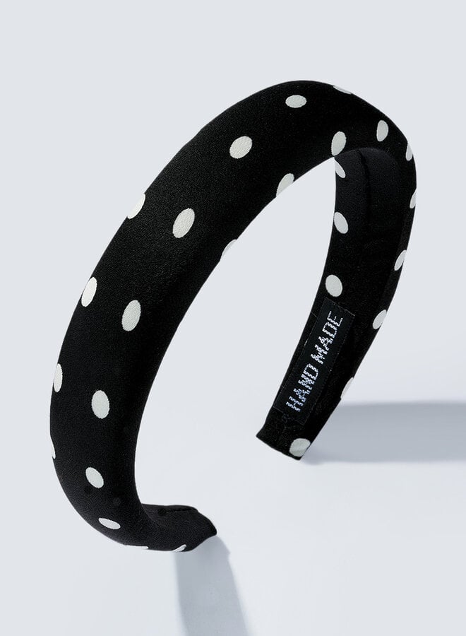 Lucy - Headband Polka Dot - Noir