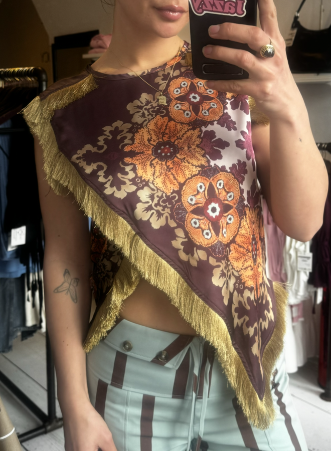 Fringe Top Shakira - Bordeaux