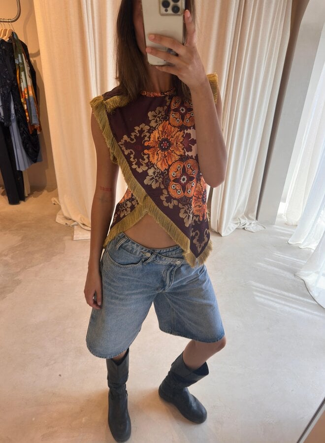 Fringe Top Shakira - Bordeaux