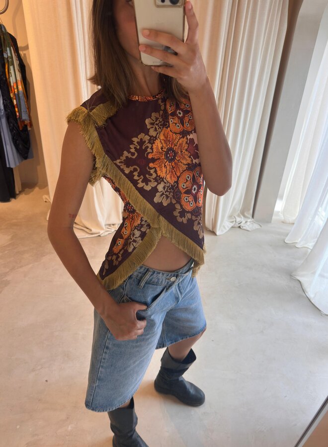 Fringe Top Shakira - Bordeaux
