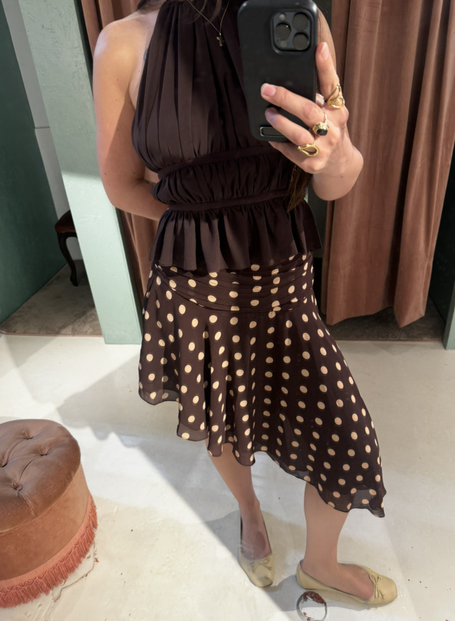 Jupe Polka Dot - Marron