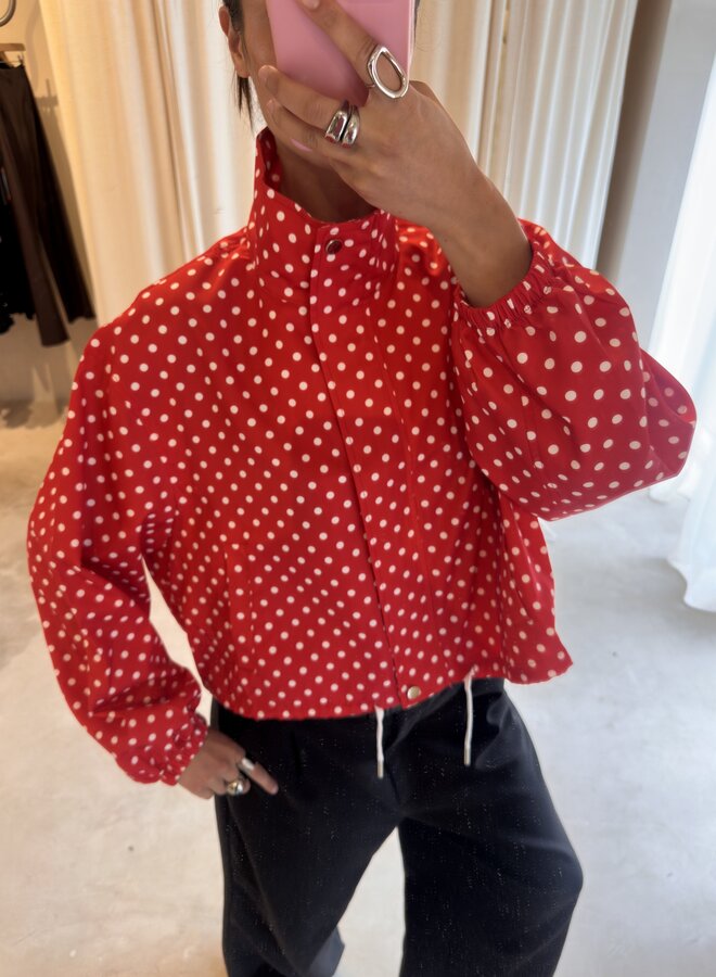 Polka Dot Bomber - Rouge et Blanc