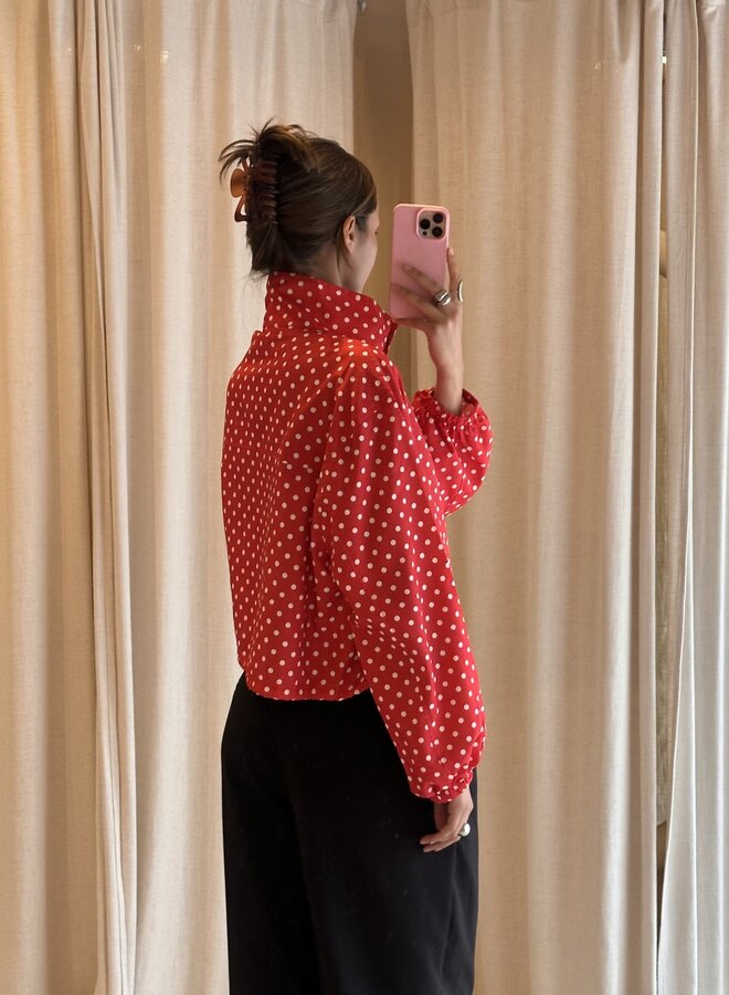 Polka Dot Bomber - Rouge et Blanc