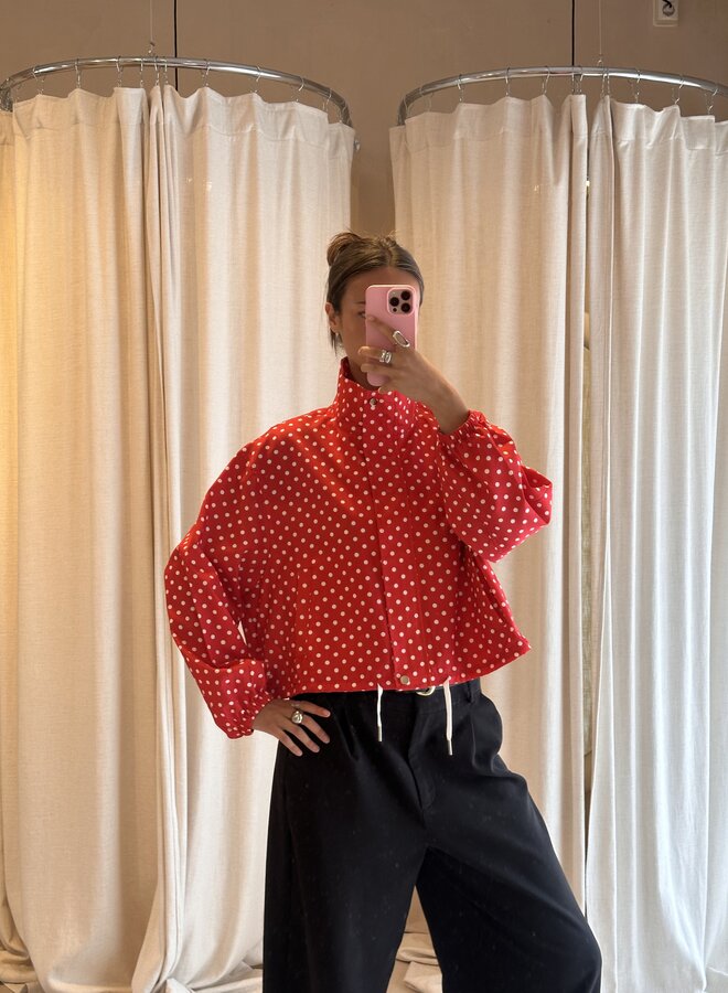 Polka Dot Bomber - Rouge et Blanc