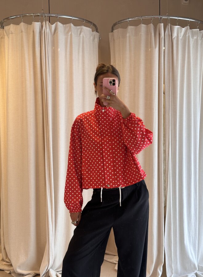 Polka Dot Bomber - Rouge et Blanc