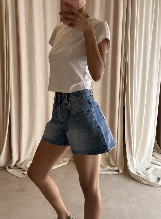 Denim Short Faye - Mid Blue