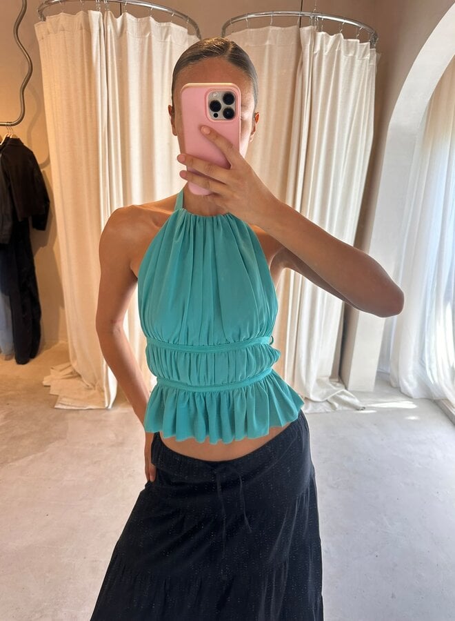 Following Lucy - Luna Top - Blue Lagoon