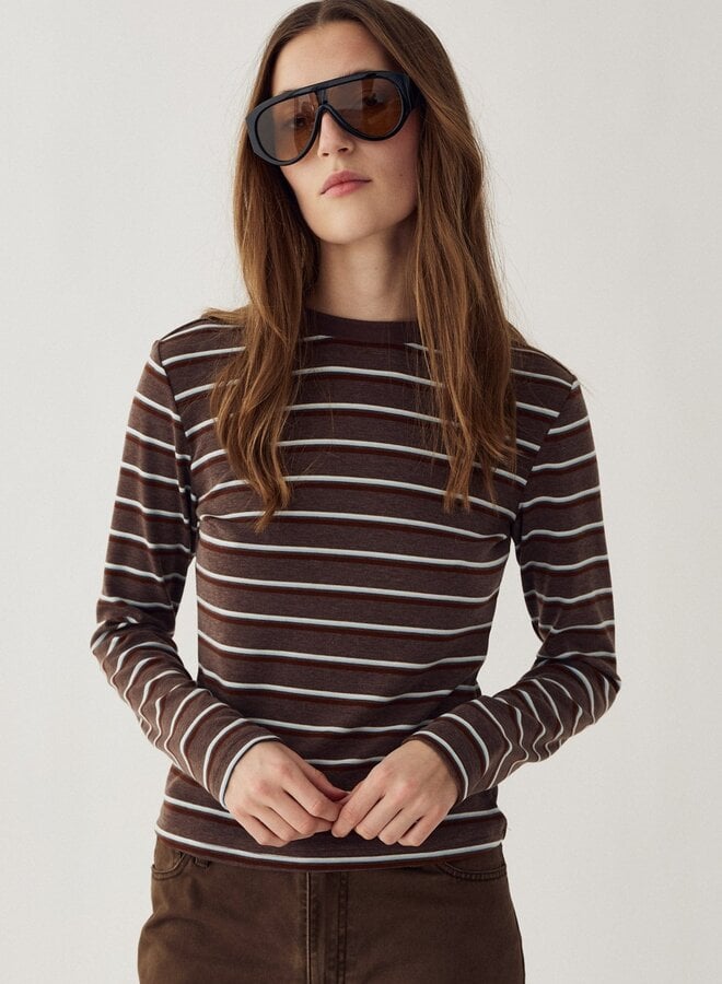 Noella - N-Lidie LS Top - Dalma Blue Stripe