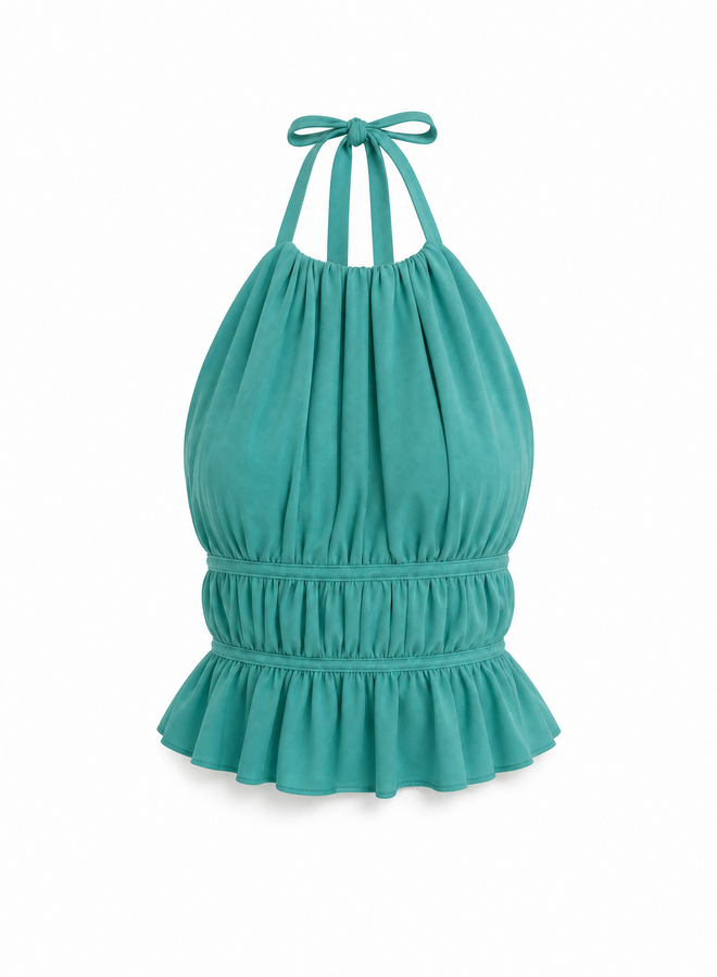 Following Lucy - Luna Top - Blue Lagoon
