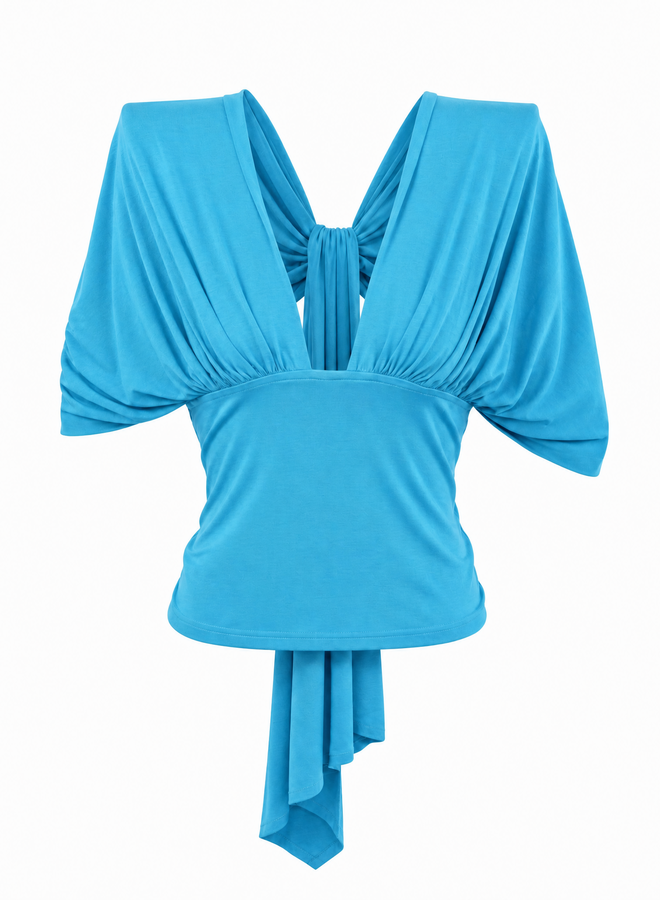 Following Lucy - Gia Top - Blue Lagoon (One Size)