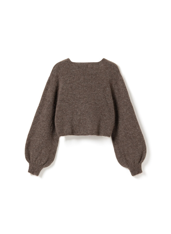 Noella - N-Kae Knit Cardigan - Timber Brown Melange