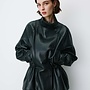 G&M - Relaxed Faux Leather Jacket Auburn - Noir
