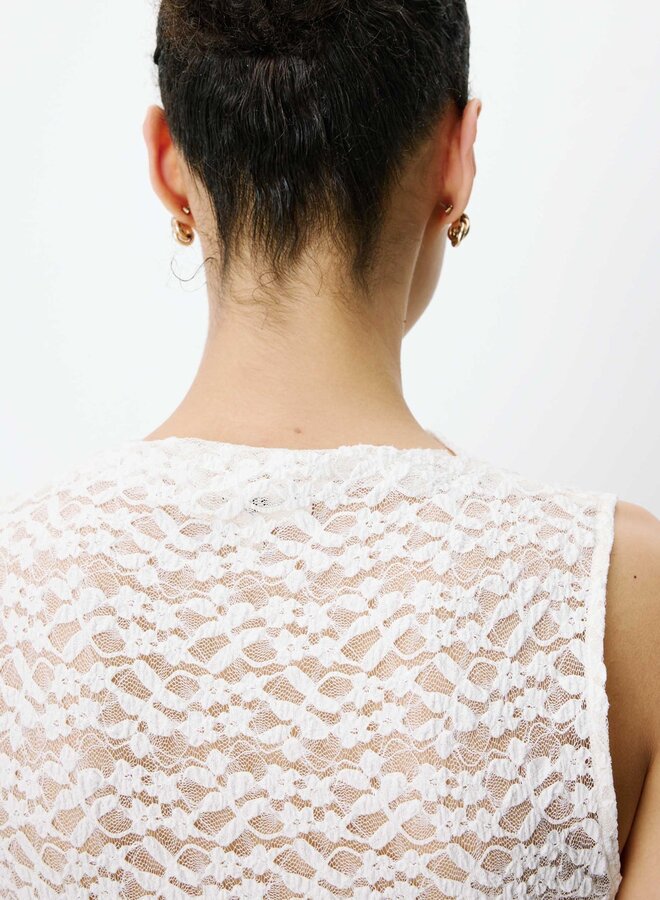 G&M - Sleeveless Avilla Lace Top - Ecru