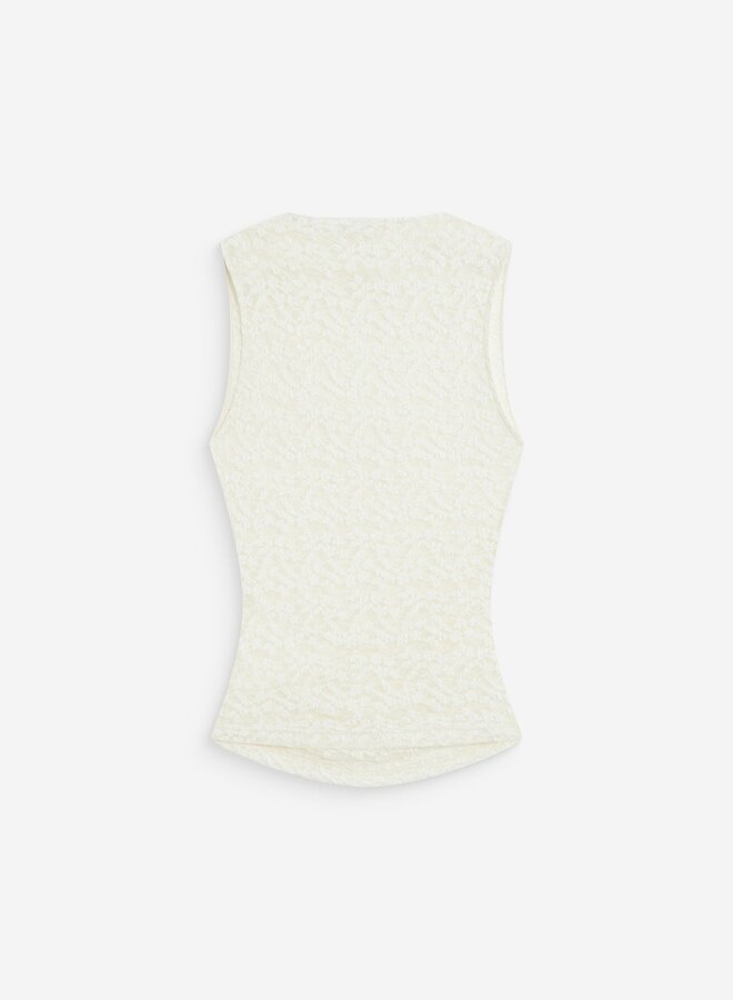 G&M - Sleeveless Avilla Lace Top - Ecru